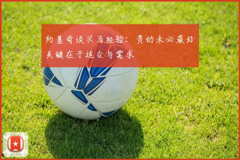 约基奇谈买马经验：贵的未必最好关键在于适合与需求